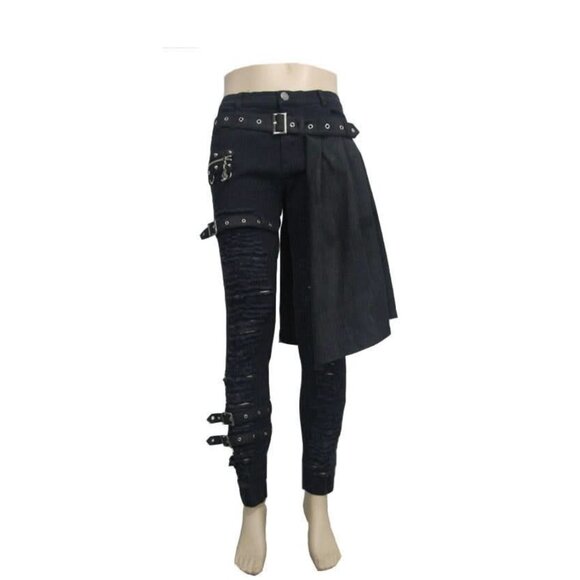 Devil Fashion "Incubus" Punk Ripped Trouser - Picture 4 of 11
